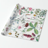 Botanische illustraties cadeaupapier (Uitgerold)