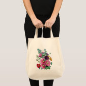  Botanische Illustraties Hollyhocks Tote Bag (Voorkant (product))