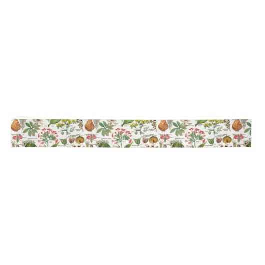 Botanische illustraties Satin Ribbon Lint (Voorkant)