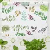 Botanische Initialen van het Koppel Keukenhanddoek (Gevouwen)