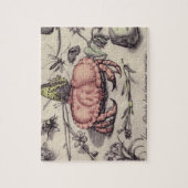 Botanische Insect Flower Illustration van krab Legpuzzel (Verticaal)