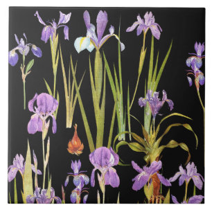 Botanische Iris Flowers Floral Irises Tegeltje