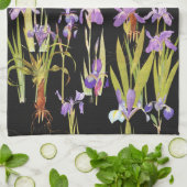 Botanische Iris Flowers Floral Irises Theedoek (Gevouwen)