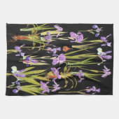 Botanische Iris Flowers Floral Irises Theedoek (Horizontaal)