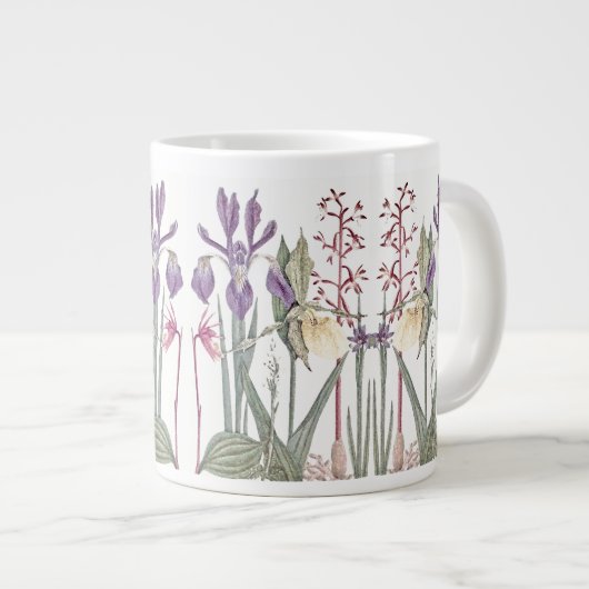 botanische irisbloemen Jumbo Mok (Voorkant rechts)
