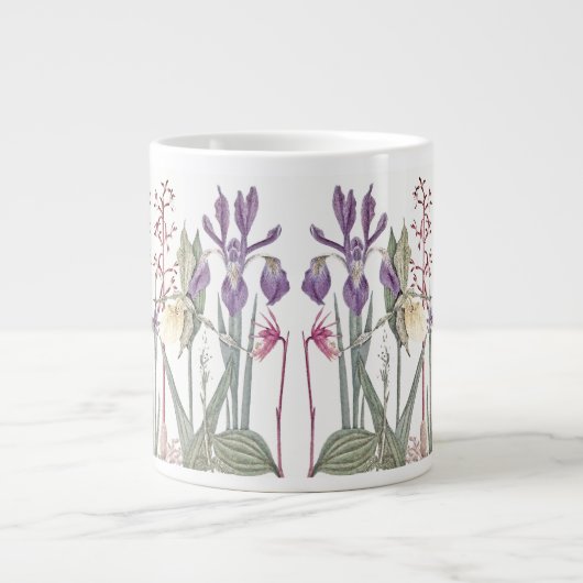 botanische irisbloemen Jumbo Mok (Voorkant)