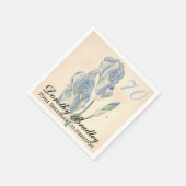  Botanische Irissen 70ste Verjaardagsfeest PN Servetten (Hoek)