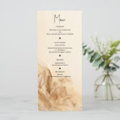 Botanische Ivoor Cream Boheemse Textured Menu (Staand voorkant)