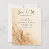 Botanische Ivoor Cream Boheemse Textured Opslagdat Kaart (Voorkant)