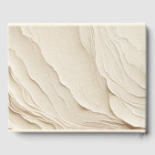 Botanische Ivoorcrème Boheemse Textured Wedding Gastenboek (Achterkant)