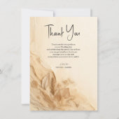 Botanische Ivoorcrème Boheemse Textured Wedding Kaart (Voorkant)