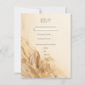 Botanische Ivoorcrème Bohemian Textured RSVP Kaart (Voorkant)