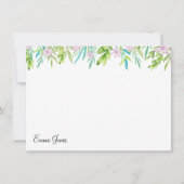 Botanische Kaart voor aangepaste naam Notitiekaartje (Voorkant)