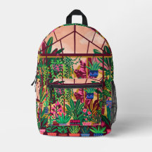 Botanische Kas Backpack – Bourgondië & Goud