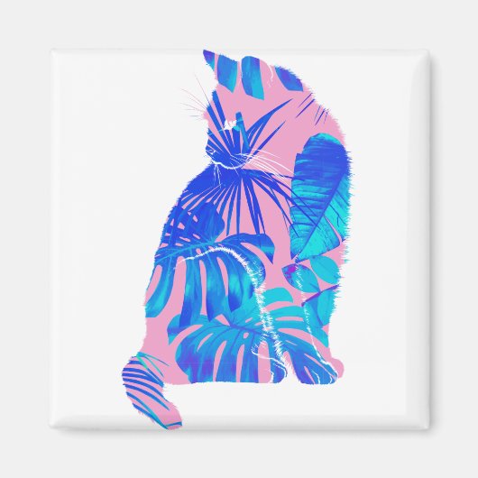 botanische kat magneet (Voorkant)