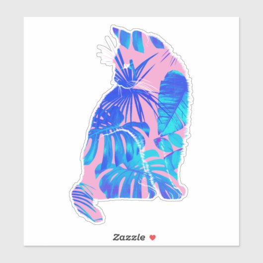 Botanische kat sticker (Vel)