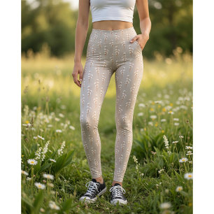 Botanische Katoenen Tak Print Leggings