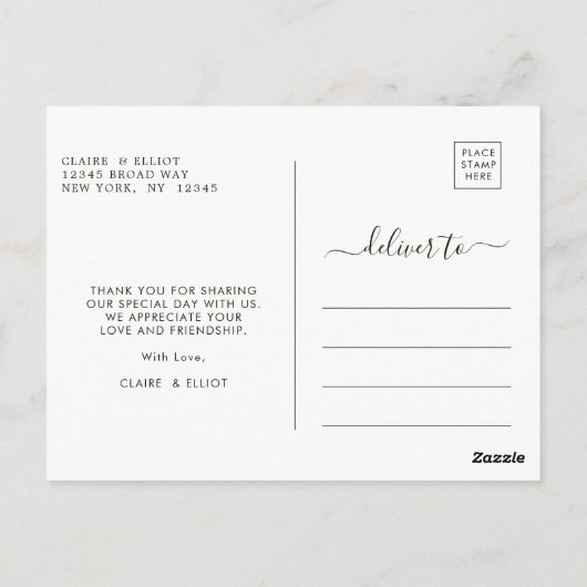 Botanische kerst gouden bruiloft dank u Postcar Briefkaart (Achterkant)