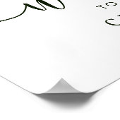 Botanische Kerst Huwelijks Welkom Foto Groen Poster (Hoek)