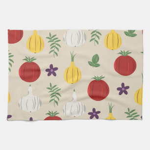 Botanische Keukenhanddoek Groente