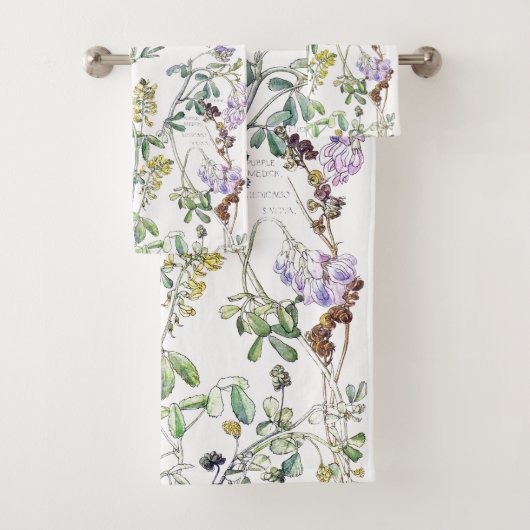 Botanische keukenset voor wilde bloemen bad handdoek (Insitu)