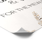 botanische kleine Kaart en cadeaubord Poster (Hoek)