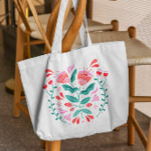 Botanische kleur maakt bloemen Canvas tas uit