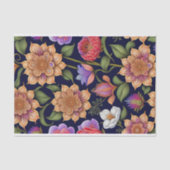Botanische kleurrijke vloerpannen tissuepapier (Voorkant)