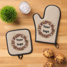 Botanische Koffieboon Krans Aangepast Logo