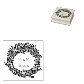 Botanische krans trouwstempel 	rubberstempel (Gestempeld)