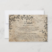 Botanische Krans Wedding Details Kaart (Voorkant)