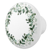 BOTANISCHE KRANS WIT GROEN CUSTOM KERAMISCHE KNOP (Rechts)