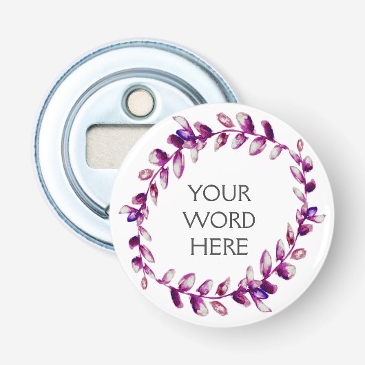 Botanische kroon - Diana - Button Flesopener (Voorkant)