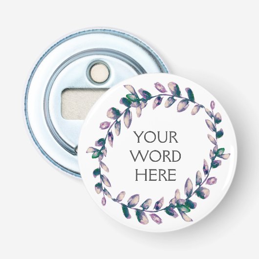 Botanische kroon - Venus - Button Flesopener (Voorkant)