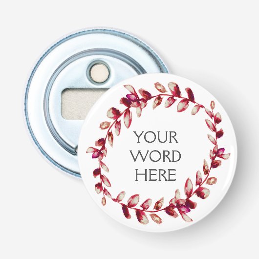 Botanische kroon - Vesta - Button Flesopener (Voorkant)