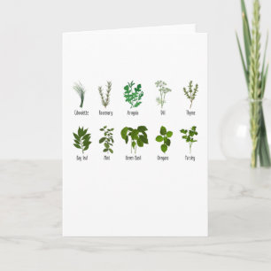 Botanische kruiden Herbalist Gift Garden Birthday Kaart