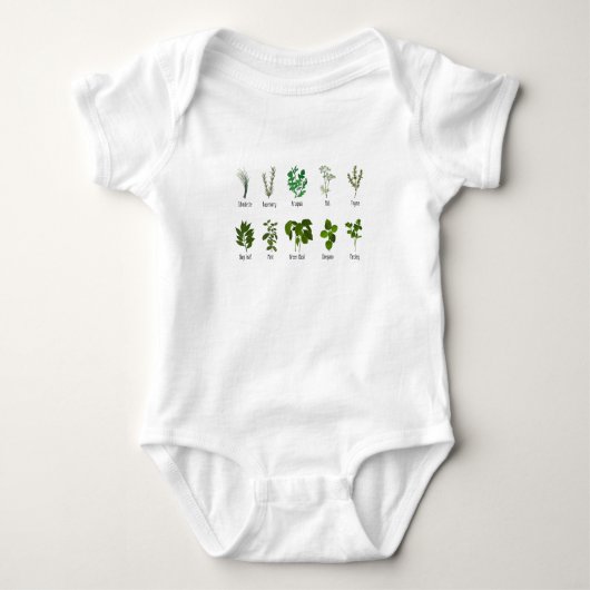 Botanische kruiden Herbalist Gift Garden Birthday Romper (Voorkant)
