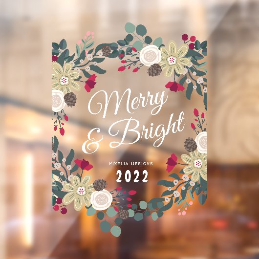 Botanische kruiige en heldere remaanplant raamsticker (Vel 2)