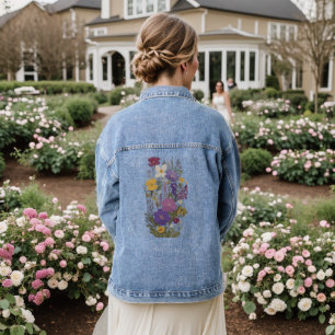 botanische kunst denim jacket