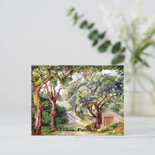 Botanische kunst: Kurkeiken bij Cintra nabij Lissa Briefkaart
