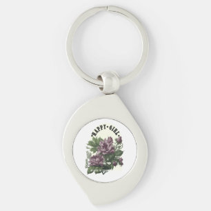 Botanische kunst met Quote. Sleutelhanger
