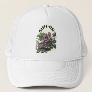 Botanische kunst met Quote. Trucker Pet
