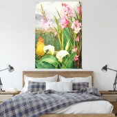 Botanische kunst: Schoonheid van de moeras Canvas Afdruk (Insitu (Slaapkamer))