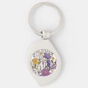 Botanische kunst sleutelhanger