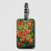 Botanische kunst: Verbrandende Struik en Emu Wren Bagagelabel (Voorkant (verticaal))