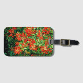 Botanische kunst: Verbrandende Struik en Emu Wren Bagagelabel (Voorkant (horizontaal))