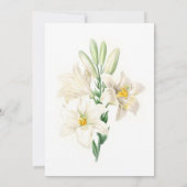  botanische kunstwitte lulenbruiloft kaart (Achterkant)