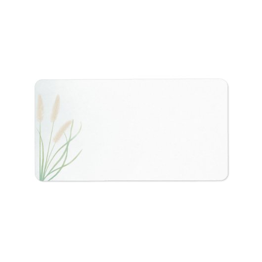 Botanische kustbruiloft etiket (Voorkant)