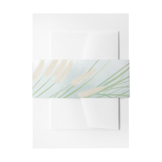 Botanische kustbruiloft uitnodigingen wikkel (Voorkant Voorbeeld)