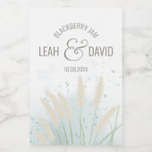 Botanische kustbruiloft voedselcontainer etiket (Enkel label)